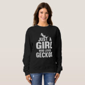 Nur ein Mädchen, das Geckos Leopard Gecko Liebe Sweatshirt (Vorne ganz)