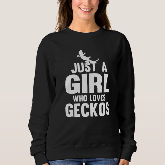 Nur ein Mädchen, das Geckos Leopard Gecko Liebe Sweatshirt (Vorderseite)