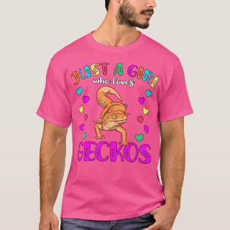 Nur ein Mädchen, das Geckos Lieben T-Shirt