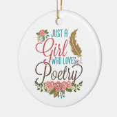 Nur ein Mädchen, das Gedichtband Lieben Gedicht Sc Keramik Ornament (Links)