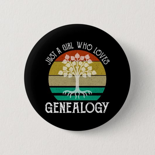 Nur ein Mädchen, das Genealogie Liebe Button (Vorderseite)