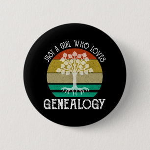 Nur ein Mädchen, das Genealogie Liebe Button