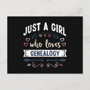 Nur ein Mädchen, das Genealogie lustige Geschenke  Postkarte