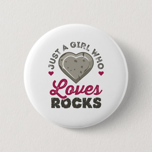 Nur ein Mädchen, das Geologie-Geologe Liebe hat Button (Vorderseite)