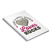 Nur ein Mädchen, das Geologie-Geologe Liebe hat Notizblock (Rechte Seite)