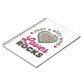 Nur ein Mädchen, das Geologie-Geologe Liebe hat Notizblock (Linke Seite)