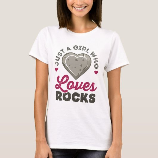 Nur ein Mädchen, das Geologie-Geologe Liebe hat T-Shirt (Vorderseite)
