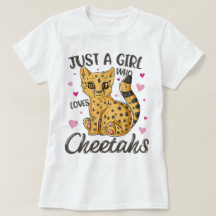 Nur ein Mädchen, das Geparden liebt T-Shirt