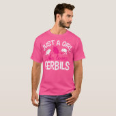 Nur ein Mädchen, das Gerbils Liebe T-Shirt (Vorne ganz)