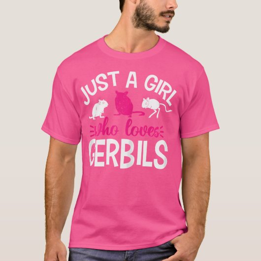 Nur ein Mädchen, das Gerbils Liebe T-Shirt (Vorderseite)