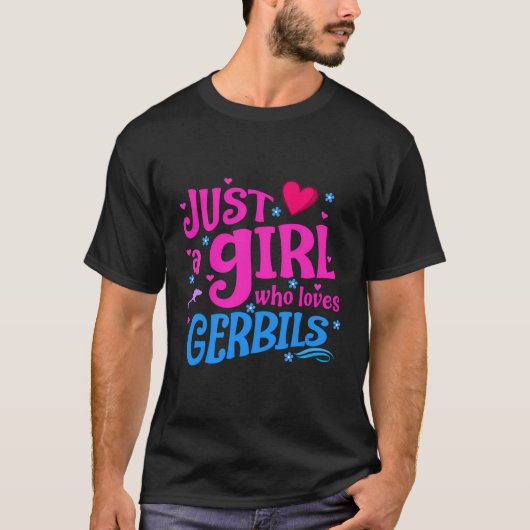 Nur ein Mädchen, das Gerbils Liebe T-Shirt (Vorderseite)