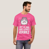 Nur ein Mädchen, das Gerbils Liebe T-Shirt (Vorne ganz)