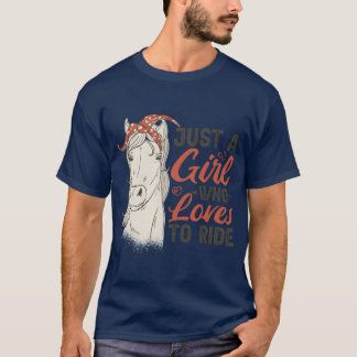 Nur ein Mädchen, das gerne reiten möchte Frauen Gu T-Shirt