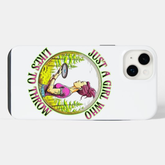 Nur ein Mädchen, das gerne wirft | Disk Golf iPhone Hülle (Rückseite (Horizontal))