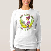 Nur ein Mädchen, das gerne wirft | Disk Golf T-Shirt (Vorderseite)
