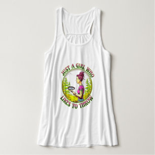 Nur ein Mädchen, das gerne wirft Disk Golf Tank Top
