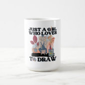 Nur ein Mädchen, das gerne zeichnet Kaffeetasse (Mittel)