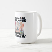 Nur ein Mädchen, das gerne zeichnet Kaffeetasse (VorderseiteRechts)