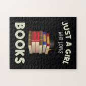 Nur ein Mädchen, das Geschenke für Buchwürmer Lieb Puzzle (Horizontal)