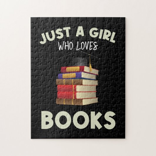 Nur ein Mädchen, das Geschenke für Buchwürmer Lieb Puzzle (Vertikal)