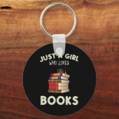 Nur ein Mädchen, das Geschenke für Buchwürmer Lieb Schlüsselanhänger (Vorderseite)