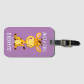 Nur ein Mädchen, das Giraffen ! Gepäckanhänger (Vorderseite (Horizontal))