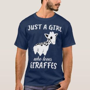 Nur ein Mädchen, das Giraffen Liebe 1 T-Shirt