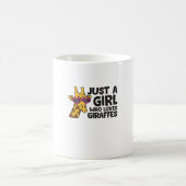 Nur ein Mädchen, das Giraffen Liebe _3 Kaffeetasse (Mittel)