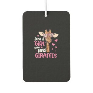 Nur ein Mädchen, das Giraffen Liebe Autolufterfrischer
