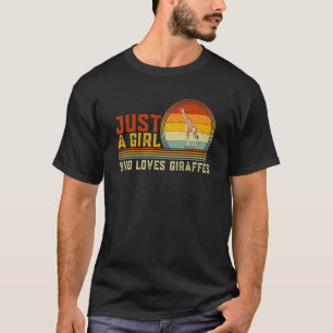 Nur ein Mädchen, das Giraffen Liebe, Niedliches Gi T-Shirt