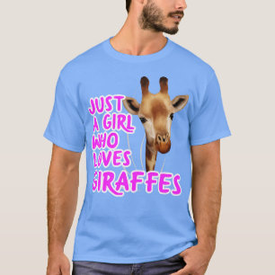 Nur ein Mädchen, das Giraffen Liebe T-Shirt
