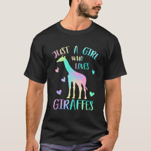 Nur ein Mädchen, das Giraffen Lieben Niedliche Gir T-Shirt