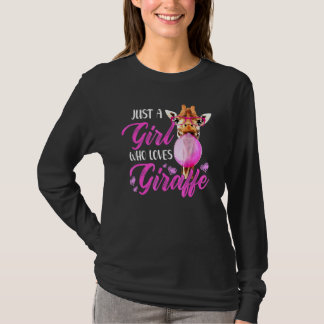 Nur Ein Mädchen Das Giraffen Liebt T-Shirt
