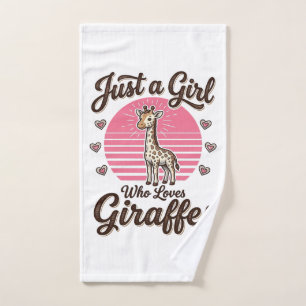 Nur ein Mädchen, das Giraffen liebt, Vintage-Shirt Handtuch