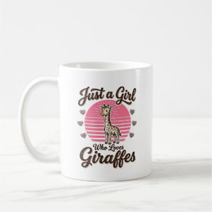 Nur ein Mädchen, das Giraffen liebt, Vintage-Shirt Kaffeetasse