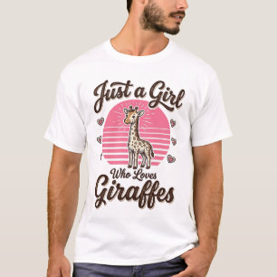 Nur ein Mädchen, das Giraffen liebt, Vintage-Shirt T-Shirt