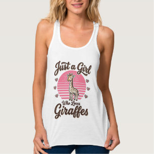 Nur ein Mädchen, das Giraffen liebt, Vintage-Shirt Tank Top