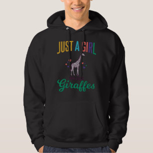 Nur ein Mädchen, das Giraffen liebt, Vintage-Vekto Hoodie