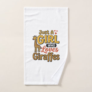Nur Ein Mädchen Das Giraffen Liebt Vintage Vektor  Handtuch