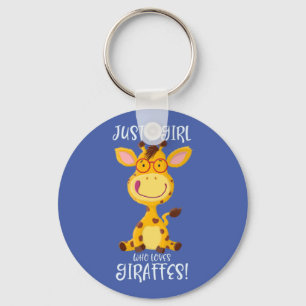 Nur ein Mädchen, das Giraffen ! Schlüsselanhänger