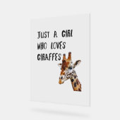 Nur ein Mädchen, das Giraffen Süße Tier Giraffe Li Acrylschild (Winkel)