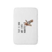 Nur ein Mädchen, das Giraffen Süße Tier Giraffe Li Badematte (Vorderseite Vertikal)