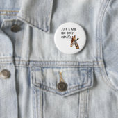 Nur ein Mädchen, das Giraffen Süße Tier Giraffe Li Button (Beispiel)