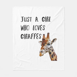 Nur ein Mädchen, das Giraffen Süße Tier Giraffe Li Fleecedecke