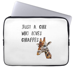 Nur ein Mädchen, das Giraffen Süße Tier Giraffe Li Laptopschutzhülle