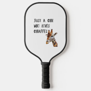 Nur ein Mädchen, das Giraffen Süße Tier Giraffe Li Pickleball Schläger