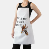 Nur ein Mädchen, das Giraffen Süße Tier Giraffe Li Schürze (InSitu)