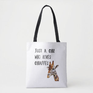 Nur ein Mädchen, das Giraffen Süße Tier Giraffe Li Tasche