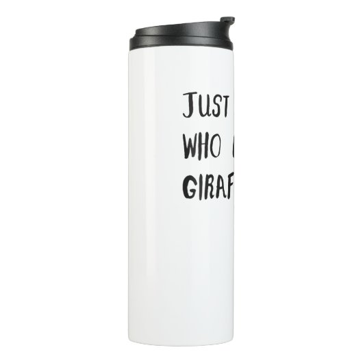 Nur ein Mädchen, das Giraffen Süße Tier Giraffe Li Thermosbecher (Nach links gedreht)