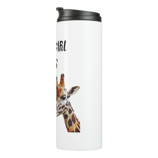 Nur ein Mädchen, das Giraffen Süße Tier Giraffe Li Thermosbecher (Nach rechts gedreht)